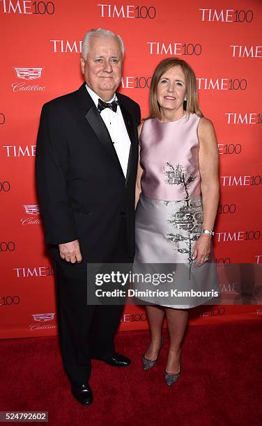 Chief Executive Officer of Time Inc. Joe Ripp and Ginni Ripp attend 2016 Time 100 Gala, Time's Most Influential People In The World red carpet at...