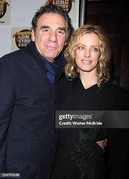 Michael Richards and his fiance Beth Skipp arrives at the Opening Night Performance of "Long Story Short" Starring Colin Quinn at the Helen Hayes...