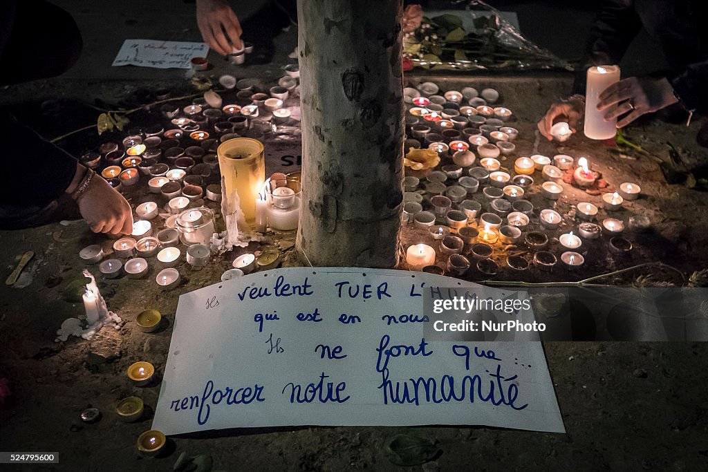 Homage and reverence after the 13th november attacks in Paris