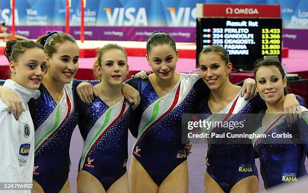 Visa Federation of International Gymnastics - Carlotta Ferlito, Chiara Gandolfi, Francesca Deagostini, Erika Fasana, Vanessa Ferrari and Elisabetta...