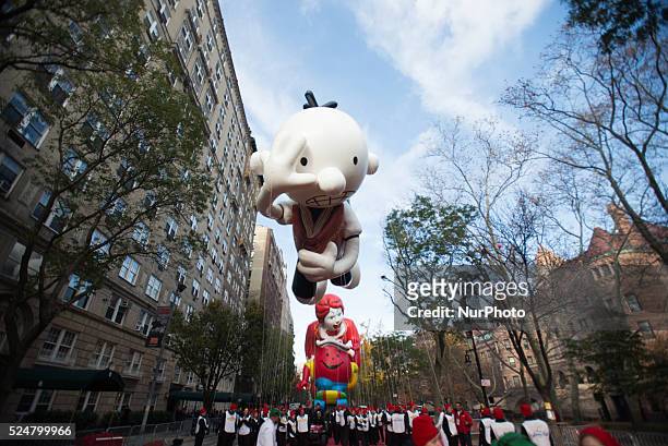 Macy's 2015 Annual Thanksgiving Day Parade saw floats from Snoopy to Adventure Time - with musicians from Mariah Carey to Panic at the Disco, in New...