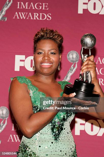 Fantasia, winner for "Outstanding Female Artist" in the photo room at the 36th Annual NAACP Image Awards held at the Dorothy Chandler Pavilion.