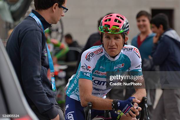 Race leader Przemyslaw Niemiec from Lampre Merida team ahead of the third stage of the 52nd Presidential Tour of Turkey 2016, Aksaray Konya Stage ....