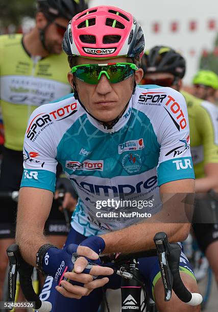 Race leader Przemyslaw Niemiec ahead of the third stage of the 52nd Presidential Tour of Turkey 2016, Aksaray Konya Stage . On Tuesday, 26 April...