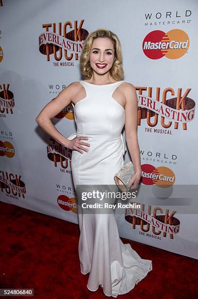 Jessica Lee Goldyn attends the after Party of "Tuck Everlasting" Broadway opening night at The Broadhurst Theatre on April 26, 2016 in New York City.
