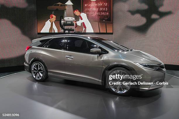 Presentation of the new Honda Civic Tourer Concept, as shown at the 83rd Geneva International Motor Show, March 6, 2013.