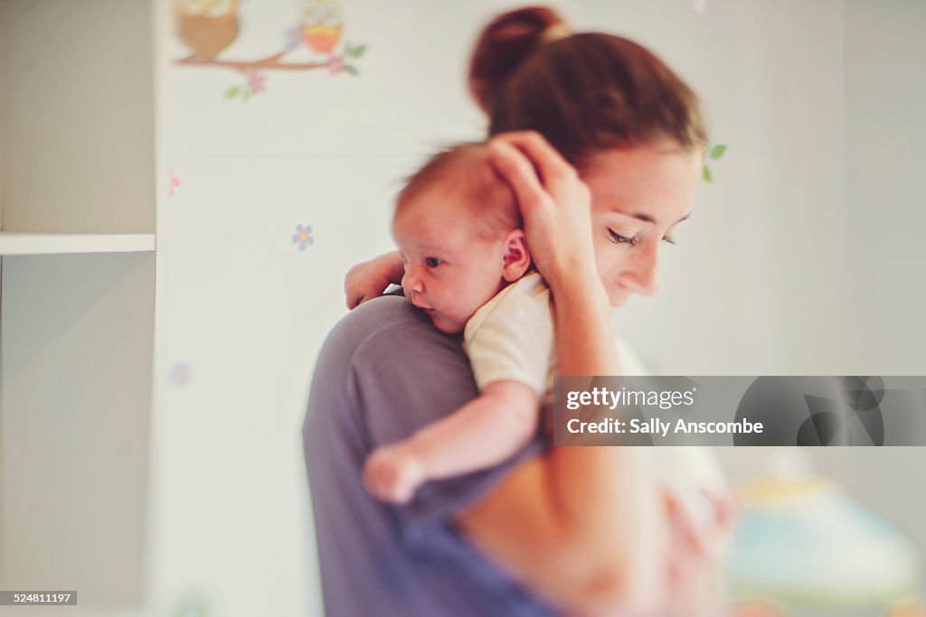 Mother and baby daughter