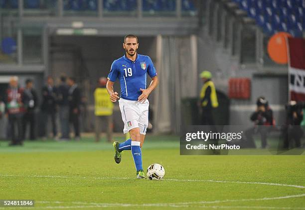 Leonardo Bonucci during the Qualifying Round European Championship football match Italia vs Norvegia at the Olympic Stadium in Rome, on october 13,...