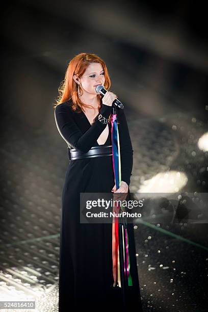 Noemi attends the 66th Sanremo Music Festival on February 9, 2016.