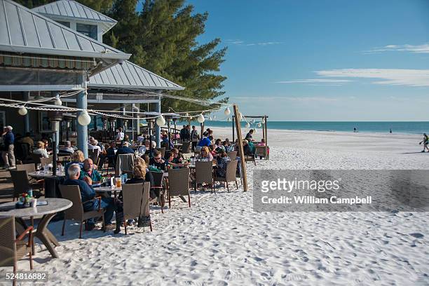 The Sandbar Restaurant on the beach on Anna Maria Island on the Gulf Coast of Florida.