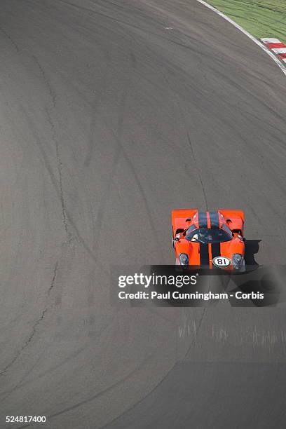 Chris Beighton drives his 1969 Lola T70 Mk IIIB on race day in the World Sports Car Masters race during The Masters Historic Festival 25th May 2009 -...