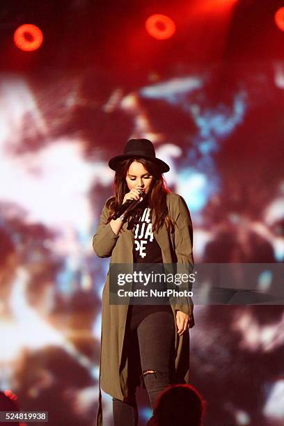 Gdansk, Poland 19th, July 2015 Summer with Radio ZET and 2nd TV channel concert in Gdansk Polish- Czech singer Ewa Farna performs live on the stage...