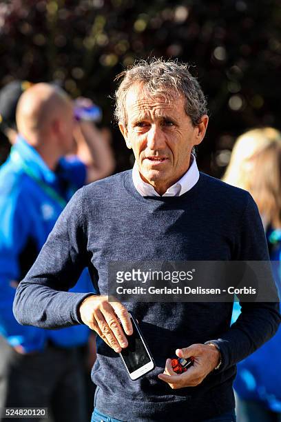 Alain Prost in the paddock during the 2015 Formula 1 Shell Belgian Grand Prix at Circuit de Spa-Francorchamps in Belgium, August 23, 2015.