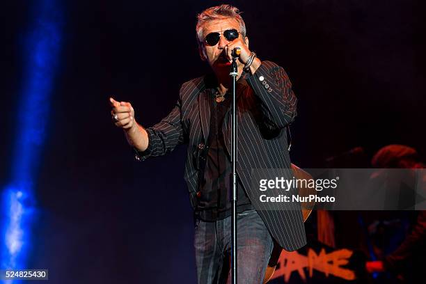 Luciano Ligabue or simply &quot;Ligabue&quot;, Italian singer-songwriter,musician, film director and writer, performs live at the Olympic Stadium in...