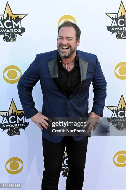 Singer Lee Brice attends the 50th Academy Of Country Music Awards at AT&amp;T Stadium on April 19, 2015 in Arlington, Texas.