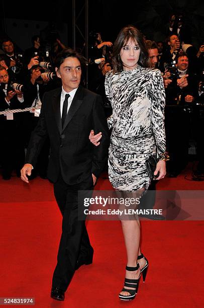 Yvan Attal and his wife Charlotte Gainsbourg attend the premiere of "Antichrist" during the 62nd Cannes Film Festival.