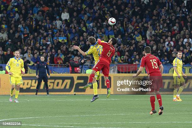 The European Qualifiers 2016 match between Ukraine and Spain national teams, at NSK Olimpiyskyi Stadium in Kyiv on September 16, 2015.