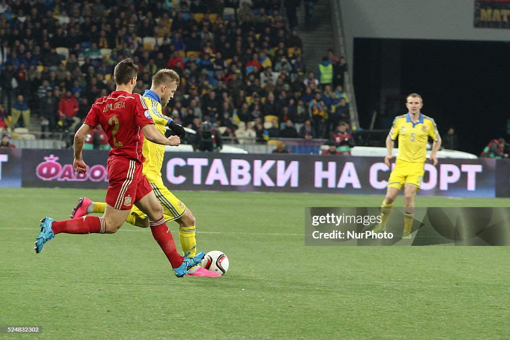 UEFA EURO 2016 Qualification match: Ukraine vs Spain