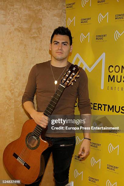 Javier Stan presents his first album 'Cantar o Morir' on April 26, 2016 in Madrid.