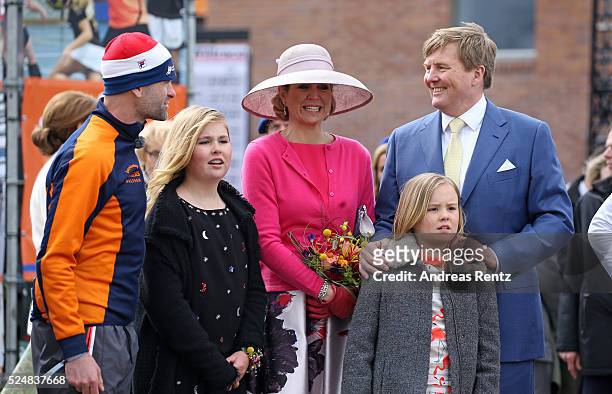 Crown Princess Catharina-Amalia of The Netherlands, Queen Maxima of The Netherlands, Princess Ariane of The Netherlands and King Willem-Alexander of...