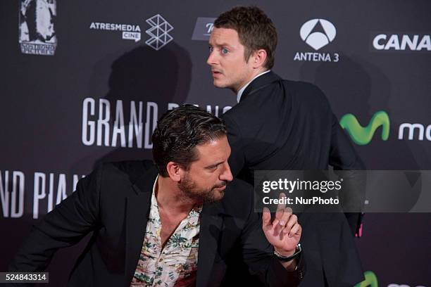 Director and lead actor ELIJAH WOOD madrid visit to attend the premiere of his latest work the movie GRAND PIANO, in the Capitol cinema in Madrid....