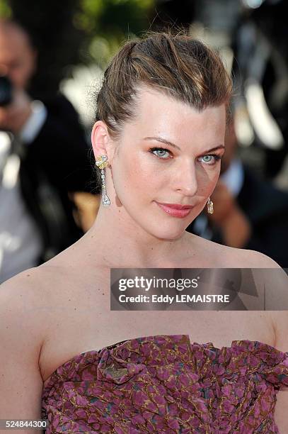 Milla Jovovich at the premiere of ?The Exodus - Burnt By The Sun 2? during the 63rd Cannes International Film Festival.