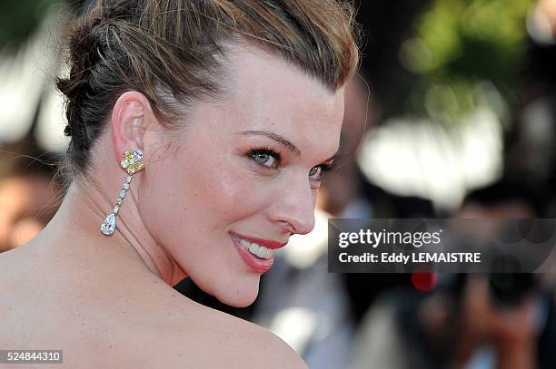 Milla Jovovich at the premiere of ?The Exodus - Burnt By The Sun 2? during the 63rd Cannes International Film Festival.