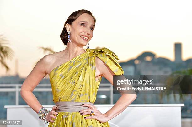 Kristin Scott Thomas at the photo call for "The Palme d'Or Award Ceremony? during the 63rd Cannes International Film Festival.