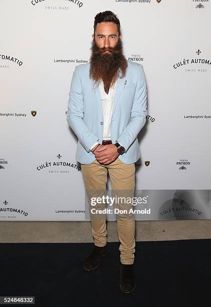 Jimmy Niggles attends the launch of Culet Automatiq on April 27, 2016 in Sydney, Australia.