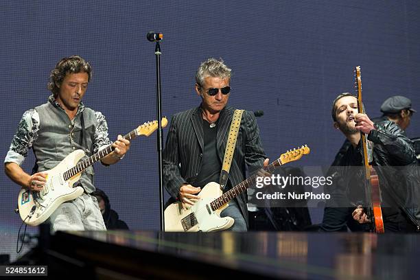 Luciano Ligabue or simply &quot;Ligabue&quot;, Italian singer-songwriter,musician, film director and writer, performs live at the Olympic Stadium in...