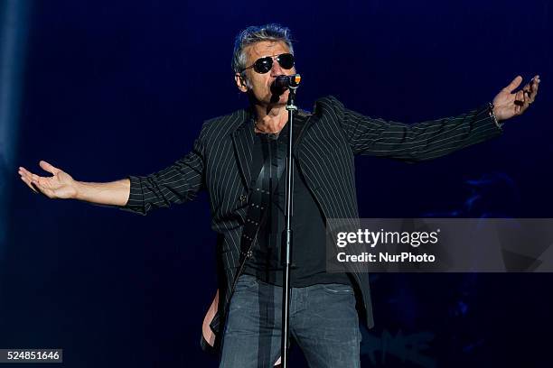 Luciano Ligabue or simply &quot;Ligabue&quot;, Italian singer-songwriter,musician, film director and writer, performs live at the Olympic Stadium in...