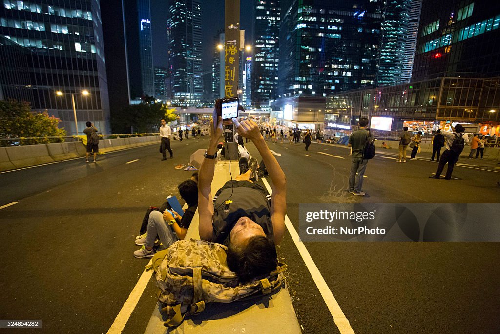 Protesters continue to occupy the streets in Hong Kong