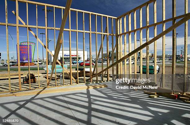 Construction continues around the new Imperial Valley Mall, a major project in the city of El Centro on March 27, 2005 near Calexico, California. As...