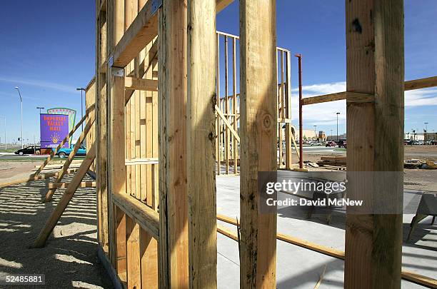 Construction continues around the new Imperial Valley Mall, a major project in the city of El Centro on March 27, 2005 near Calexico, California. As...