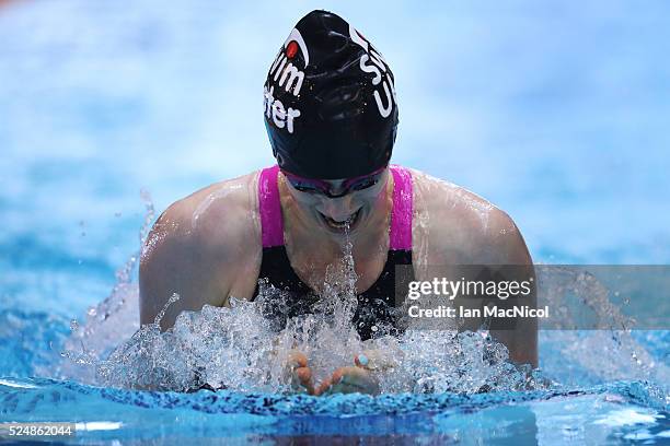 Eleanor Simmonds of Great Britain competes in the heats of the Women's MC 200m IM during Day Five of British Para-Swimming International Meet at...