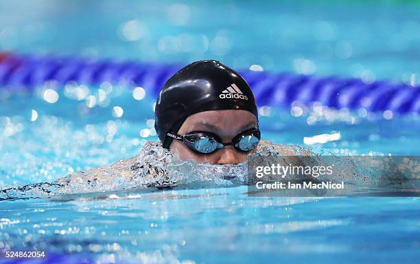 Eleanor Simmonds of Great Britain competes in the heats of the Women's MC 200m IM during Day Five of British Para-Swimming International Meet at...