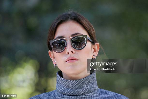 Models, photographers and fashion professionals are seen gathering outside the shows during Paris Fashion Week. Formal shows take place on the runway...