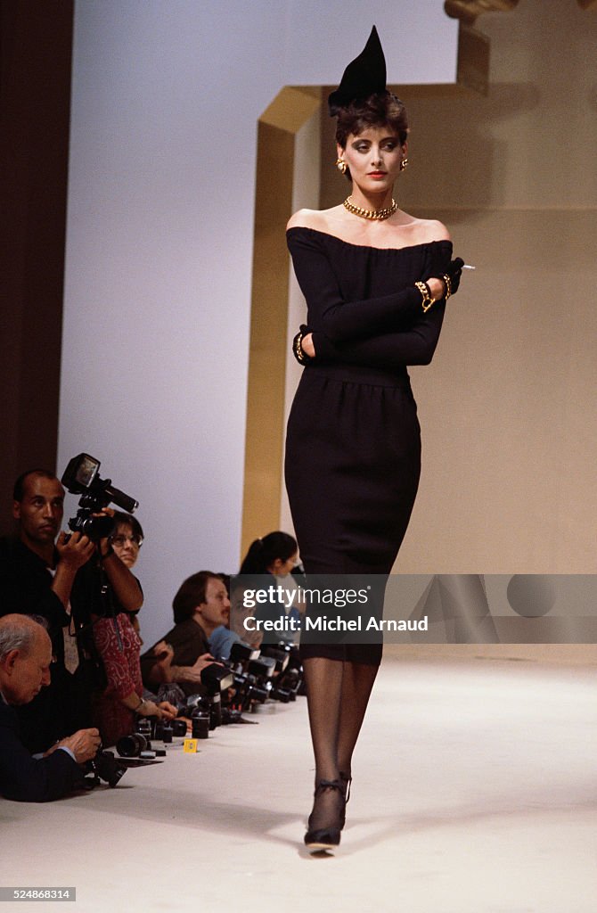Ines de la Fressange Models Chanel Evening Gown News Photo - Getty Images
