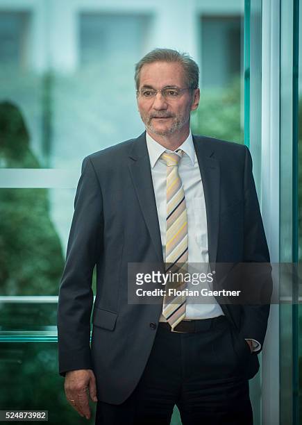 Matthias Platzeck, chairman of KFK, before the press conference of the 'Commission for review the financing of the nuclear phase-out' on April 27,...