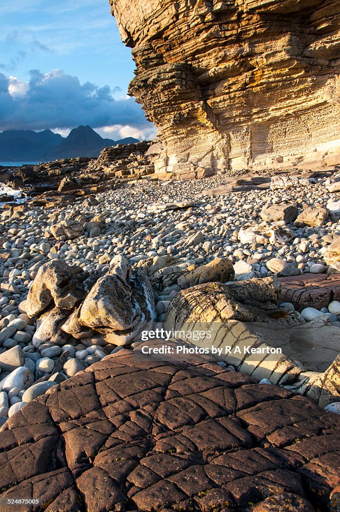 Fascinating rocks on Elgol beach, Isle of Skye