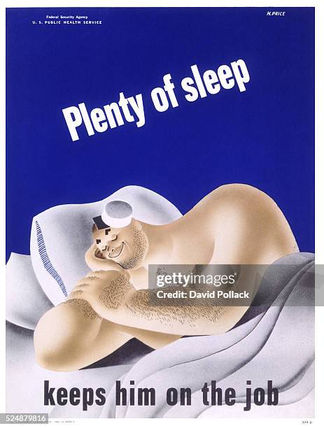 Plenty of Sleep Keeps Him on the Job Poster by Price