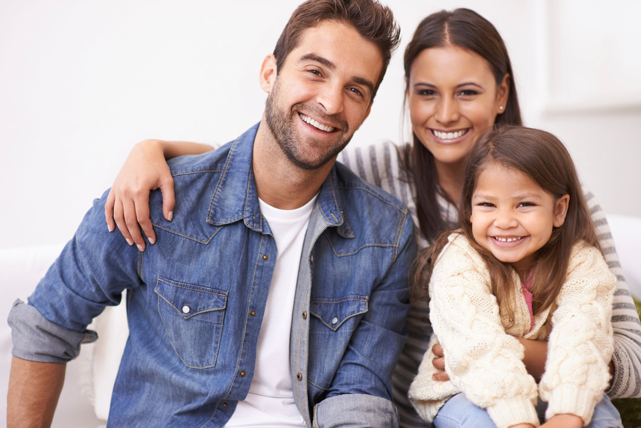 family smiling home
