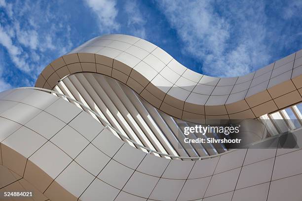 architectural detail of the getty museum in los angeles - getty center stock pictures, royalty-free photos & images