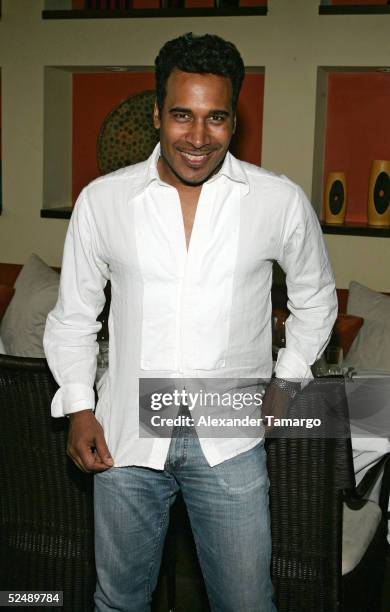 Latin actor Julio Sabala poses at Caramelo restaurant on February 28, 2005 in Coral Gables, Florida.