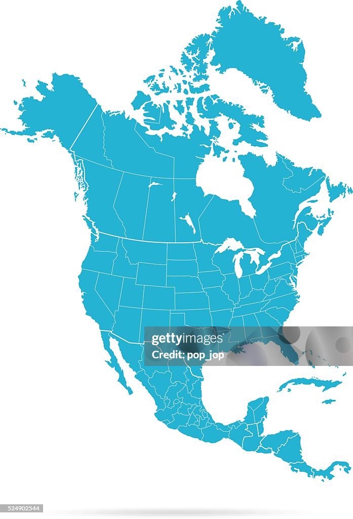 Mappa di Nord America
