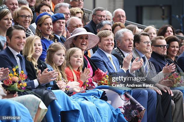 Princess Alexia of The Netherlands, Princess Ariane of The Netherlands, Queen Maxima of The Netherlands and King Willem-Alexander of The Netherlands...