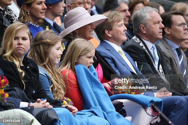 Crown Princess Catharina-Amalia, Princess Alexia of The Netherlands, Princess Ariane of The Netherlands, Queen Maxima of The Netherlands and King...