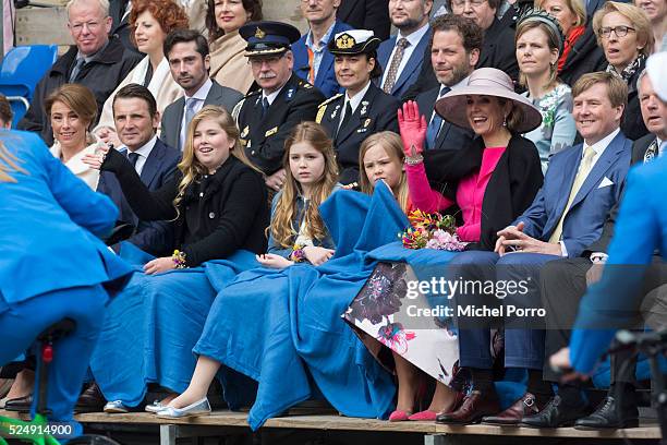 Princess Marilene, Prince Maurits, Princess Catharina-Amalia, Princess Alexia, Princess Ariane, Queen Maxima and King Willem-Alexander of The...