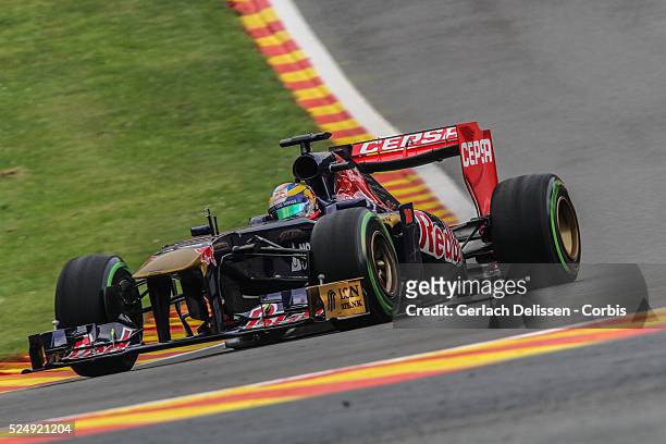 Formula One World Championship 2013, F1 Shell Belgian Grand Prix, #18 Jean-Eric Vergne of the Scuderia Torro Rosso F1 team in action on Friday August...
