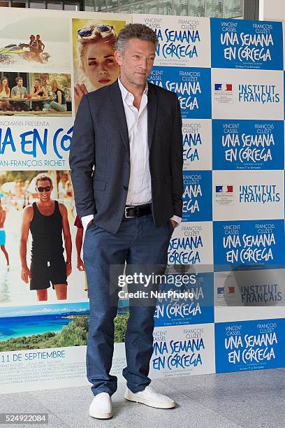 Vincent Cassel attends 'Un moment d'egarement' photocall at Instituto Frances on September 5, 2015 in Madrid, Spain.